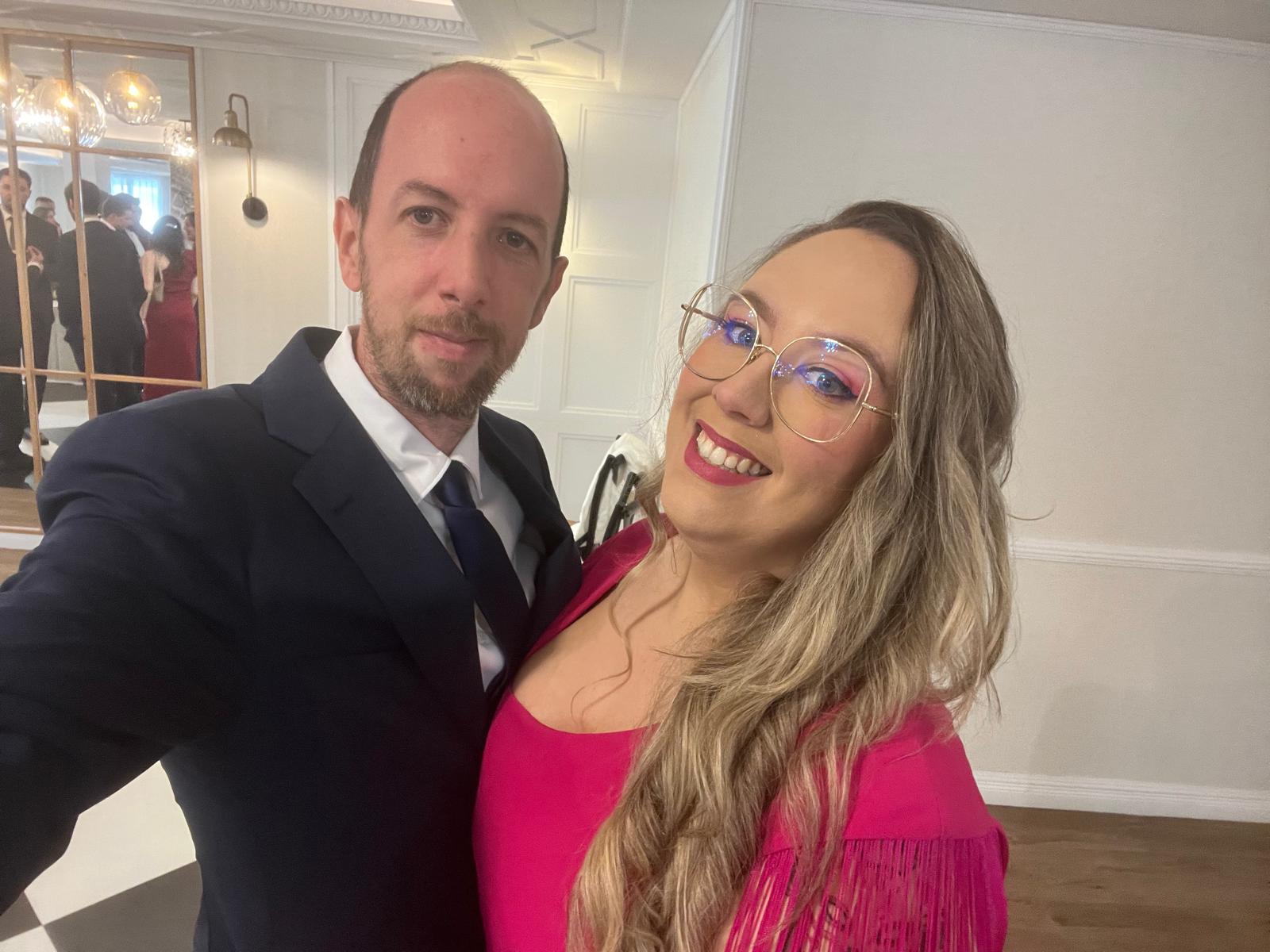 Selfie elegante de Ancor y Paloma